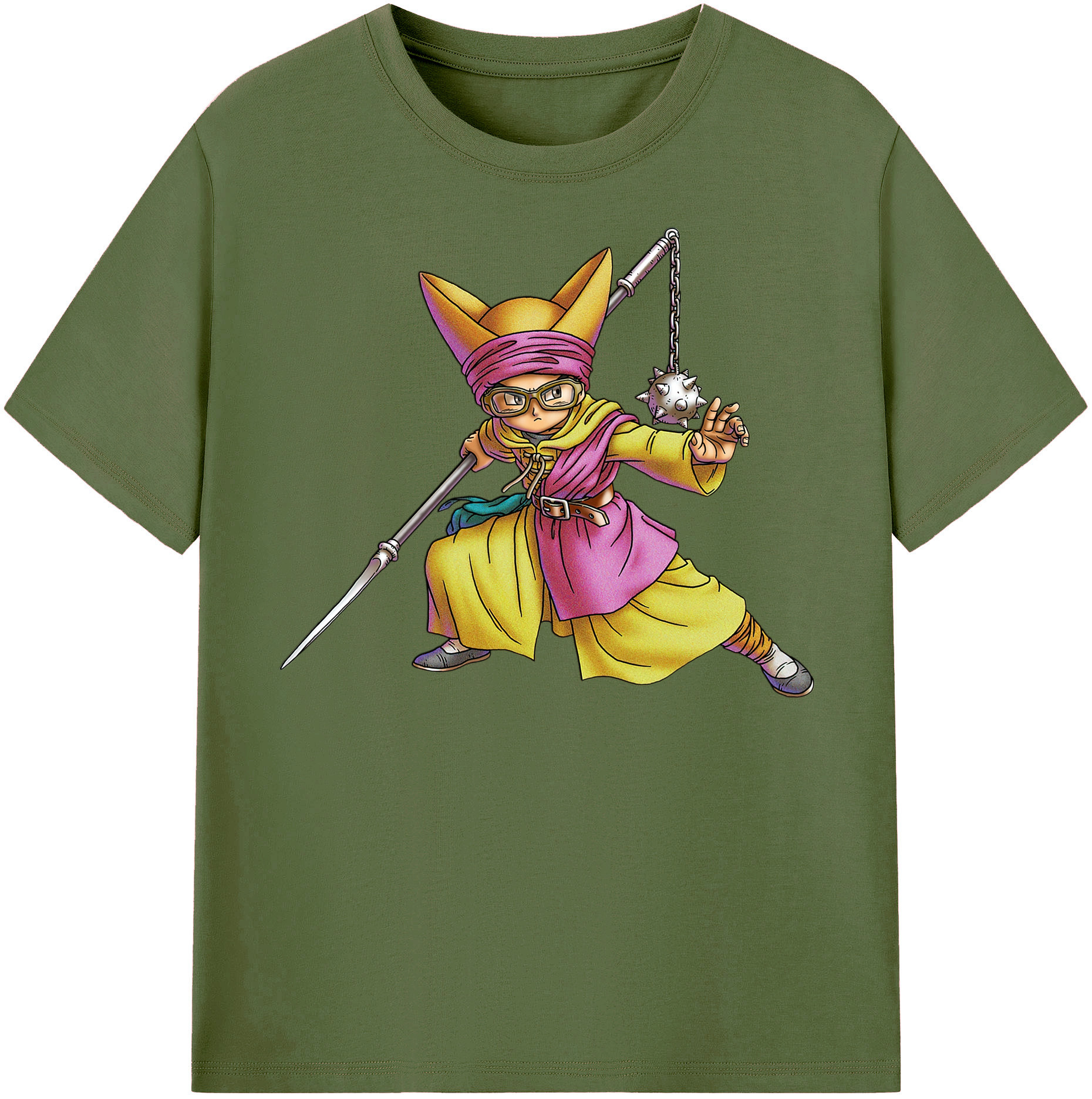 （画像用） ドラゴンクエスト Doragon Kuesuto Dragon Quest 綿100％半袖Tシャツ（フロントプリント）